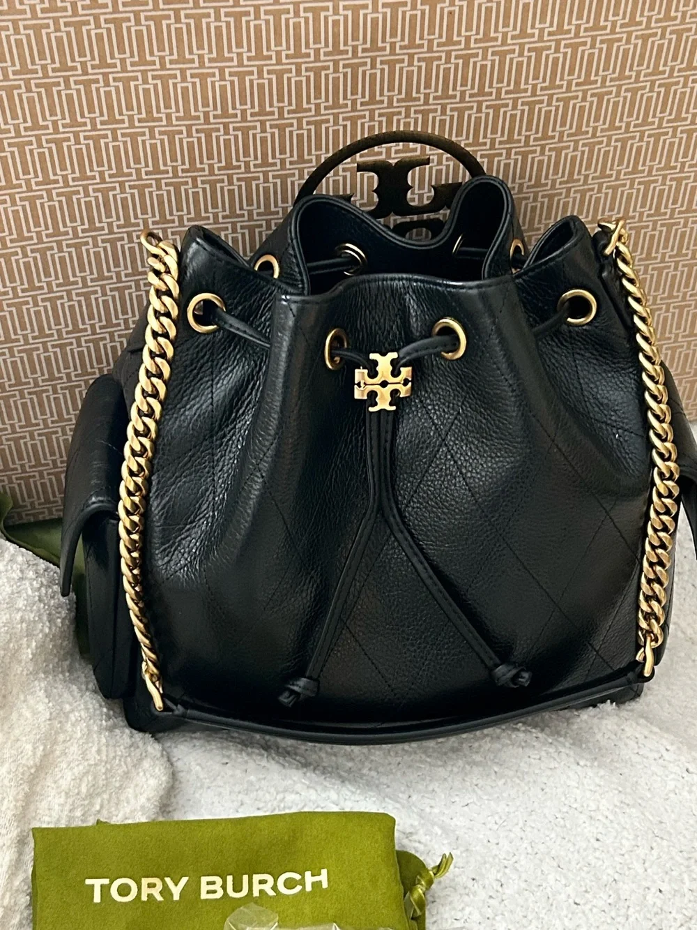 Tory Burch Charlie Bag in Black (Rare small version*!)